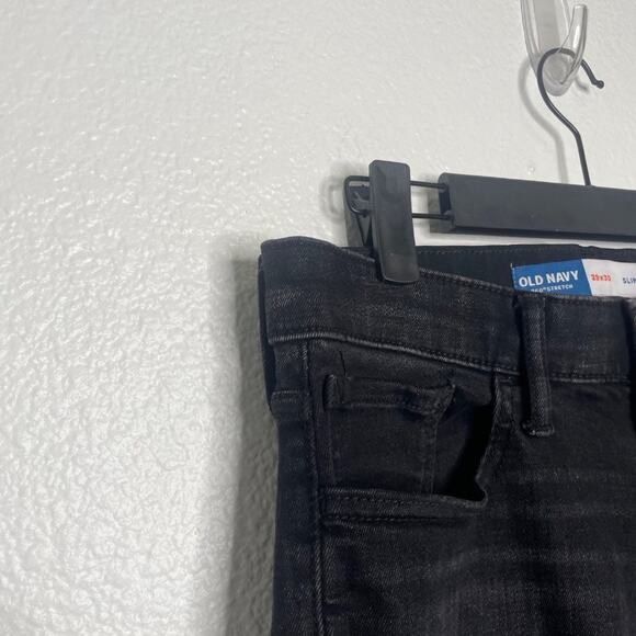 Old Navy Mens Jeans Size 29 Slim Stretch Black Denim Comfort Jeans 29x30 - Picture 11 of 15